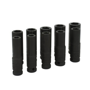 Juego de dados largos de impacto cuadro de 1/2", 6 puntas, métricos, 10 piezas Urrea