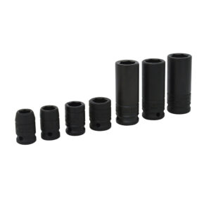 Juego de dados de impacto combinados cuadro de 1/2", 6 puntas, en pulgadas, 7 piezas Urrea