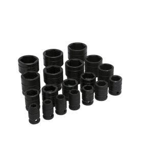 Juego de dados de impacto cuadro de 1/2", 6 puntas, en pulgadas, 19 piezas Urrea
