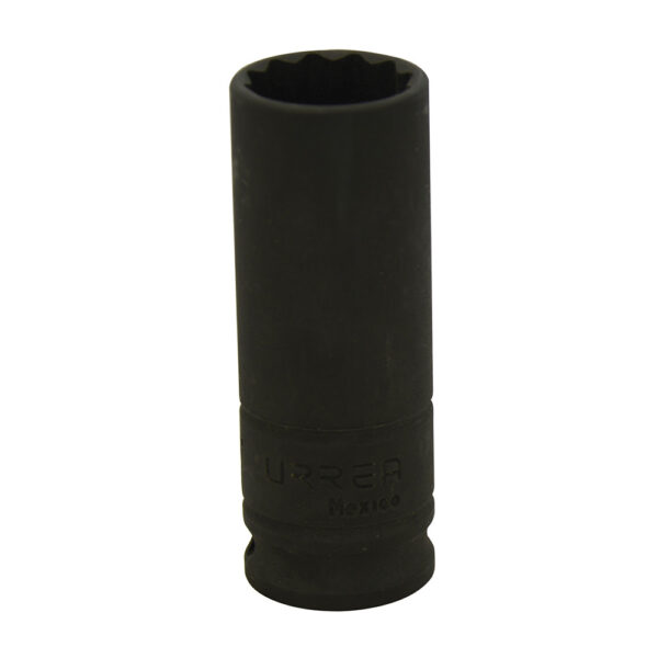 Dado de impacto largo cuadro de 3/8", 12 puntas, en pulgadas, 5/8" Urrea