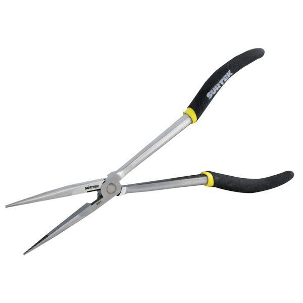 Pinza para electricista con mango doble plastisol de 11" punta extra larga Surtek