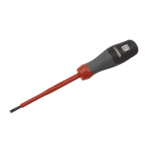 Destornillador con mango trimaterial 1000 V, punta plana 5/32" x 4" Urrea