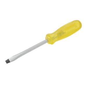 Destornillador con mango ámbar, punta plana barra cuadrada 1/4" x 4" Urrea