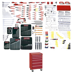 Juego maestro industrial combinado 398 piezas, con gabinete EX27M6 Urrea