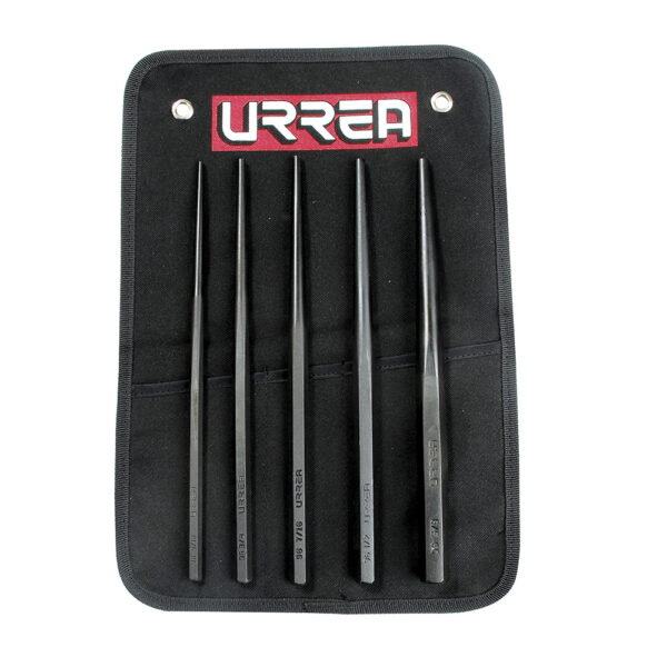 Juego de punzones guía botador largos, 5 piezas Urrea