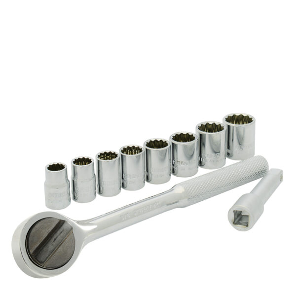 Juego de dados y accesorios cuadro de 3/8" métrico, 10 piezas Surtek