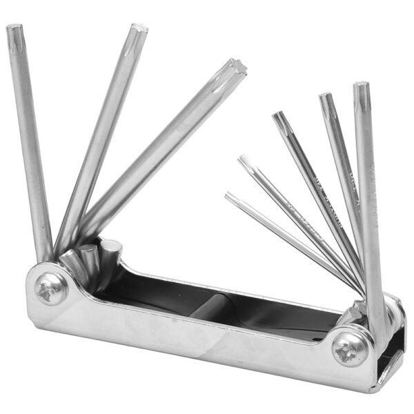 Juego de llaves torx tipo navaja estuche metálico, 8 piezas en blíster Surtek