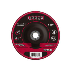 Disco abrasivo tipo 27 para metal 4-1/2" x 1/4" Urrea