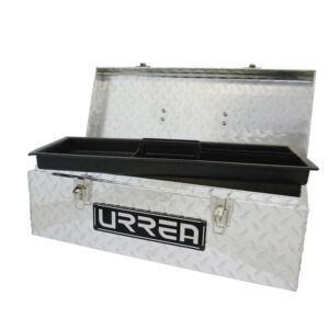 Caja portaherramientas de aluminio 24" x 9" x 9" con charola plástica Urrea