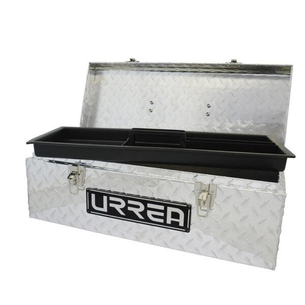 Caja portaherramientas de aluminio 24" x 9" x 9" con charola plástica Urrea