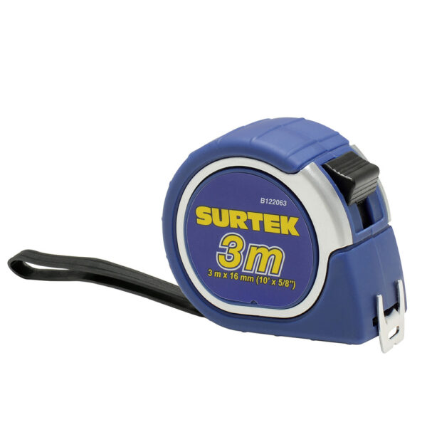 Flexómetro con carcasa soft grip 3 m x 5/8" Surtek