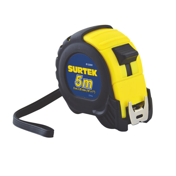 Flexómetro con carcasa anti-impacto 5 m x 1" Surtek