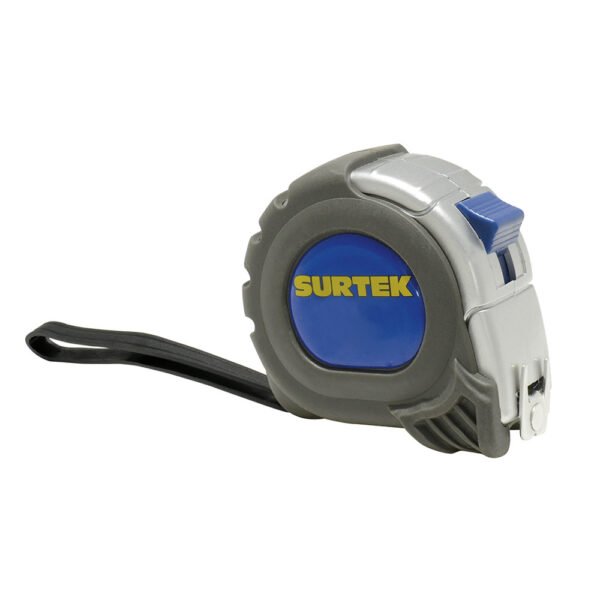 Flexómetro con carcasa anti-impacto silver 8 m x 1" Surtek