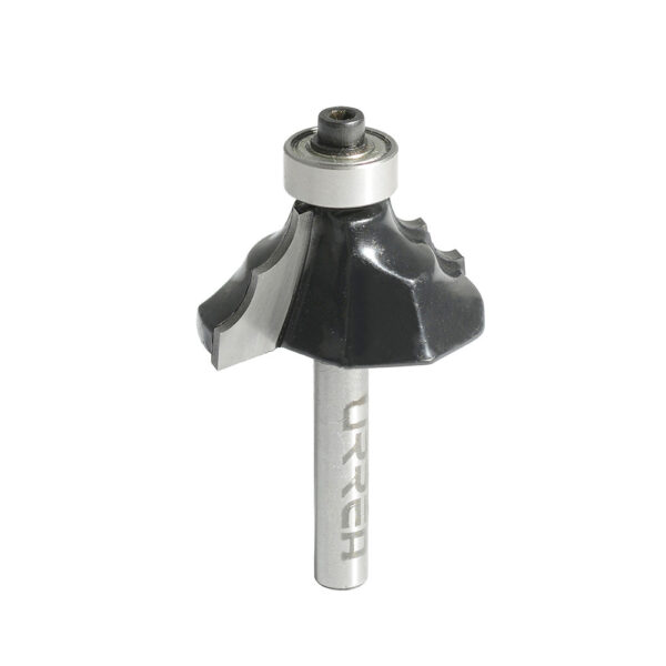 Broca para router de acero moldadura clásica con balero 1-3/8" zanco de 1/4" Urrea