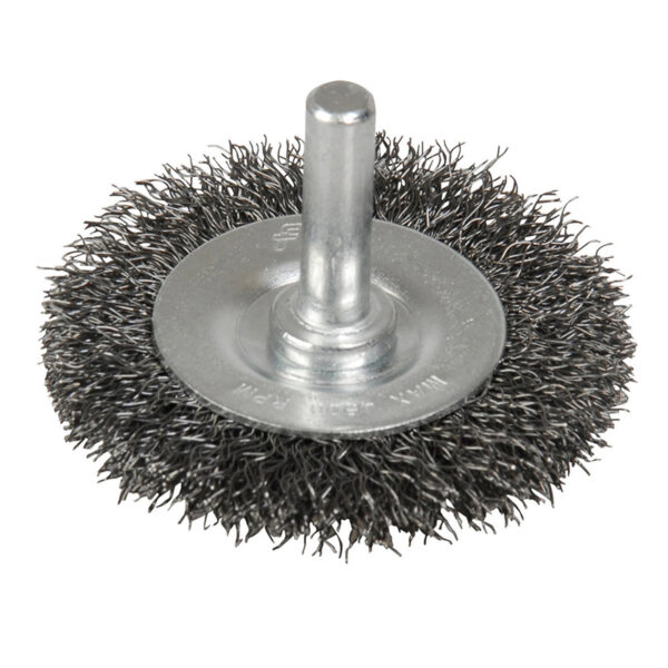 Carda copa ondulada alambre delgado 2" x 0.17 mm con zanco 1/4" Foy