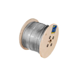 Cable de acero con guardacabo recubrimiento PVC negro 3/16" x 457 m construcción de 7 x 19 Surtek