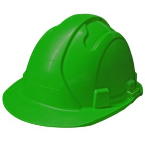 Casco de seguridad con ajuste de intervalos de 4 puntos, color verde Surtek