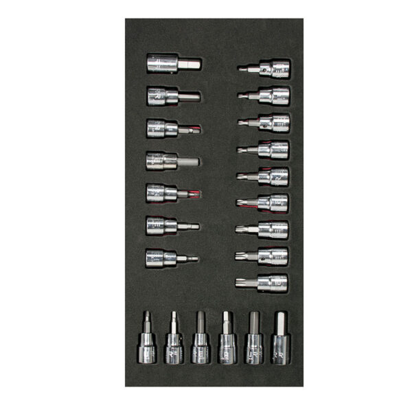 Juego de dados cuadro de 3/8" varias puntas 22 piezas, CH108-C Urrea