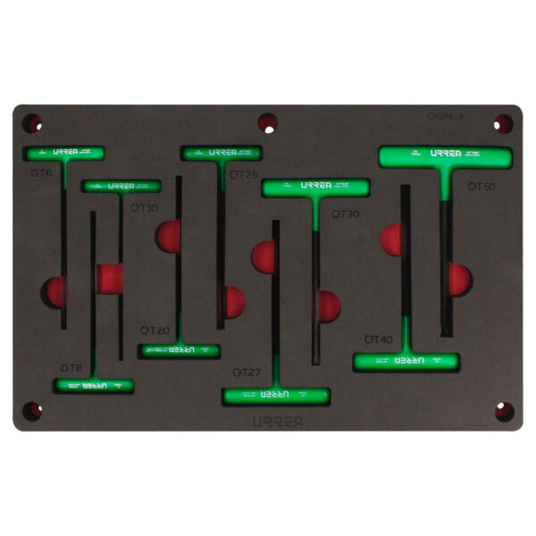 Juego de llaves hexagonales tipo "T" Torx 9 piezas, CH276P-C Urrea