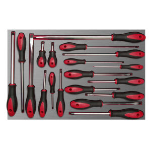 Juego de destornilladores mango bimaterial varias puntas 19 piezas, CH307L-C Urrea