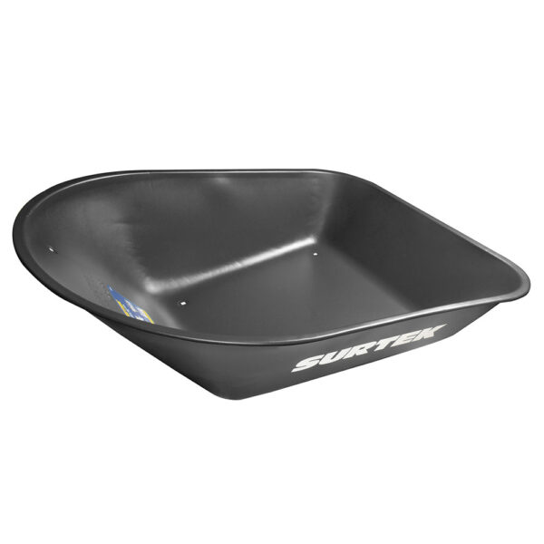 Concha de acero para carretilla herraje tipo americano 5.5 Ft3, negra Surtek