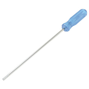 Destornillador con mango azul, punta cabinet barra redonda 1/4" x 10" Surtek