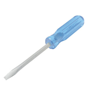 Destornillador con mango azul, punta plana barra cuadrada 1/4" x 6" Surtek