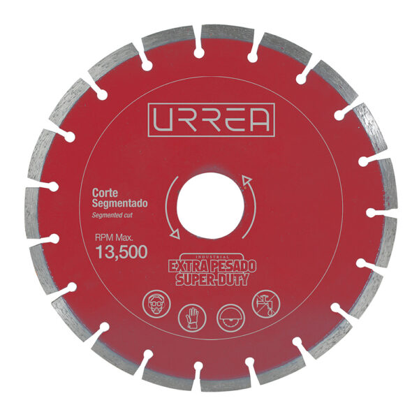 Disco de diamante segmentado, 7" Urrea