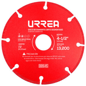 Disco de diamante segmentado, 4-1/2" Urrea