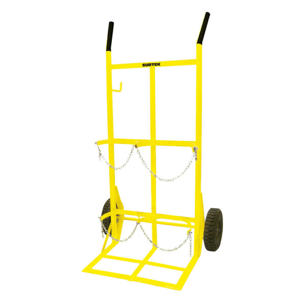 Diablo para cilindros o tanques capacidad 2 cilindros con llanta sólida Surtek