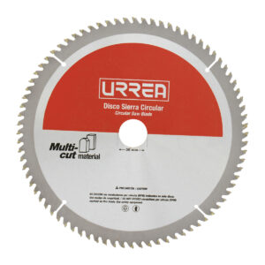 Disco para sierra circular para corte multi-material 100 dientes, 10" Urrea