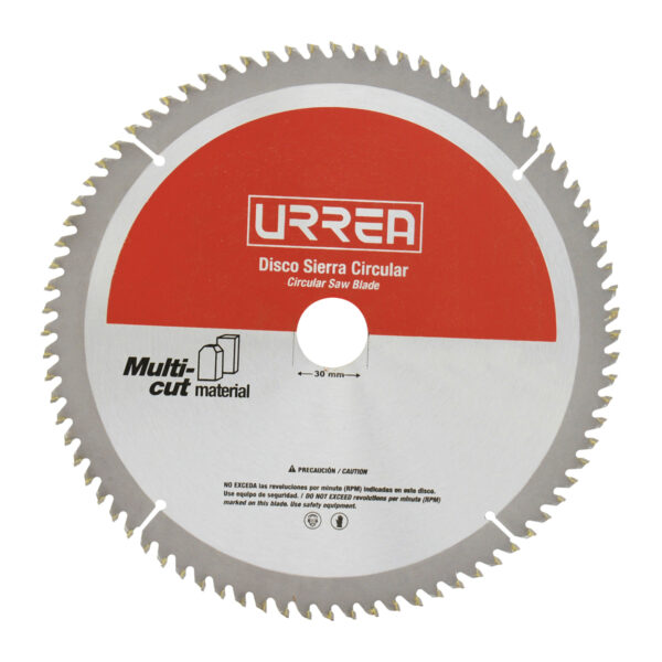 Disco para sierra circular para corte multi-material 100 dientes, 10" Urrea
