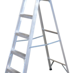Escalera de tijera tipo III de aluminio y tapa plástica con 5 peldaños Surtek