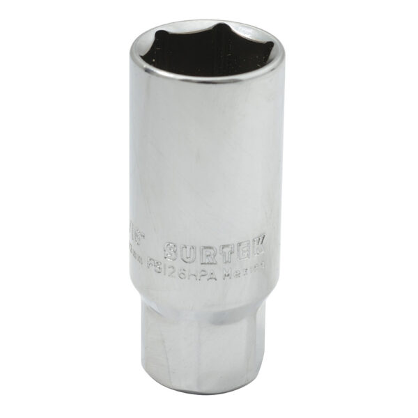 Dado para bujía con neopreno en pulgadas, cuadro 3/8", 6 puntas, 13/16" Surtek