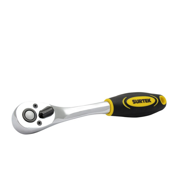 Matraca reversible con mango bimaterial, quick release, para dado cuadro de 3/8" Surtek