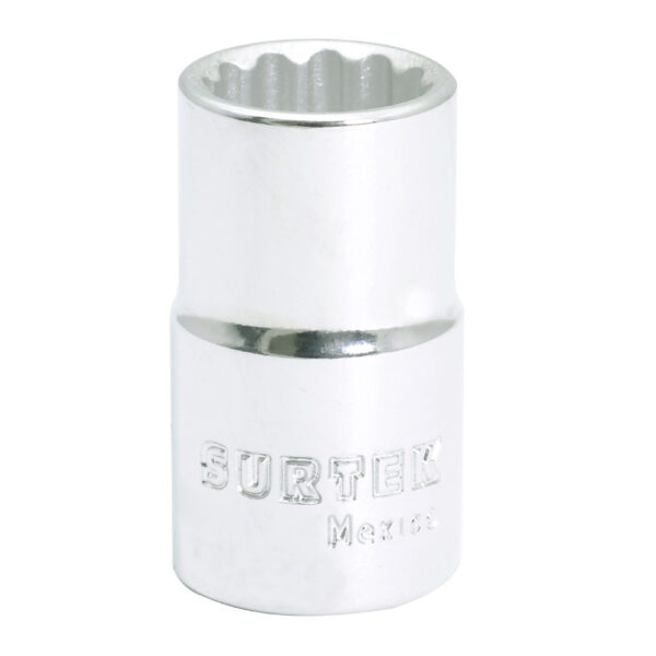 Dado cuadro en pulgadas de 1/2", 12 puntas, 17/32" Surtek