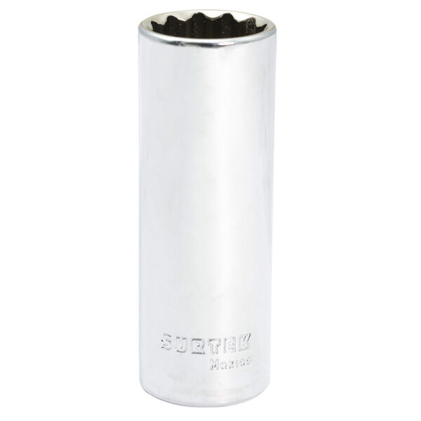 Dado largo cuadro de 1/2", 12 puntas, en pulgadas, 1-1/8" Surtek