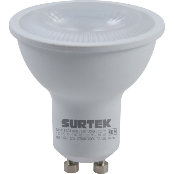 Lámpara de LED tipo GU10, 4.5 W luz de día Surtek