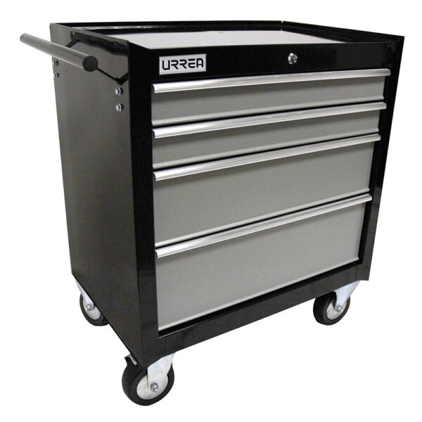 Gabinete móvil 4 gavetas color negro serie H 27" Urrea