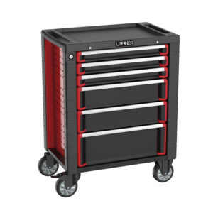 Gabinete móvil 6 gavetas color rojo y negro serie HD 28" Urrea