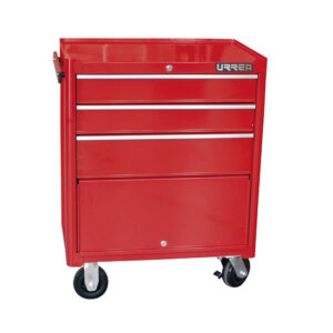 Gabinete móvil con 3 gavetas color rojo 27" serie I Urrea