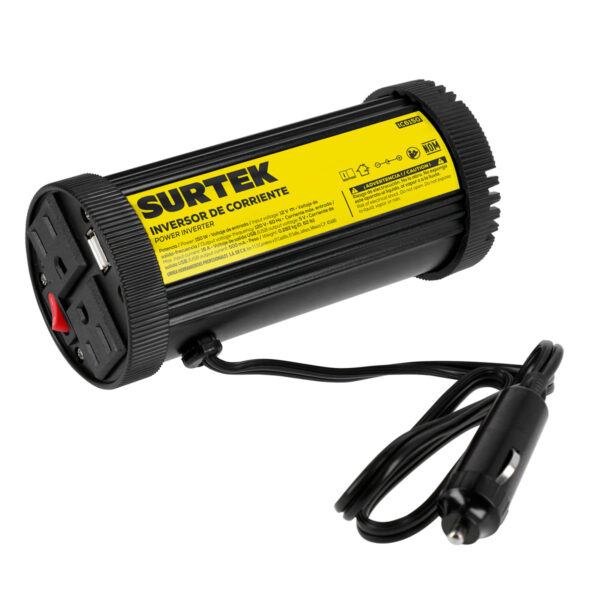 Inversor de corriente 12 V DC - 120 V AC, 150 W Surtek