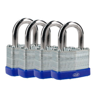 Juego de candados laminados 40 mm, llave estándar, 4 piezas Lock