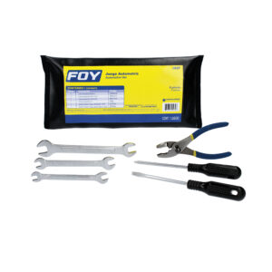 Juego combinado de herramienta automotriz 6 piezas, con estuche plástico Foy