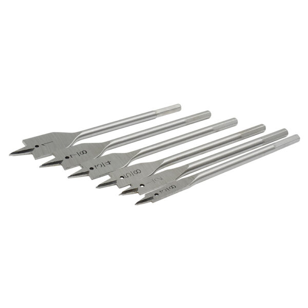 Juego de brocas para madera tipo manita plana zanco hexagonal, 6 piezas Surtek