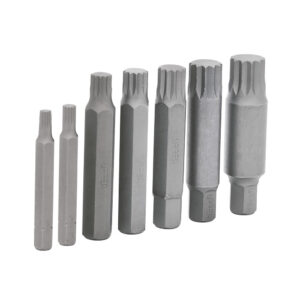 Juego combinado de puntas extra largas hexágono de 1/4", 9 piezas en blíster Surtek