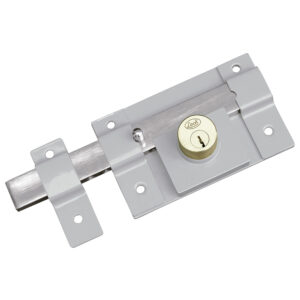 Cerradura clásica para puerta de aluminio función doble, blanco, llave estándar Lock