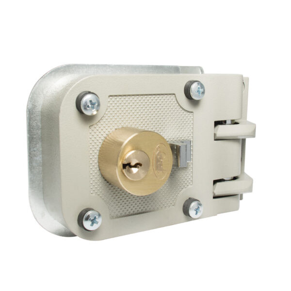 Cerradura de sobreponer función doble cilindro, izquierda, llave estándar, en caja Lock