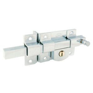 Cerradura de barra fija función derecha, cromo brillante, llave estándar, en caja Lock