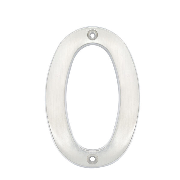 Número 0 slim 4" níquel satinado Lock